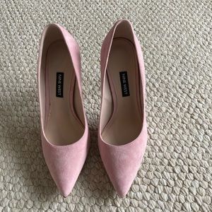 Nine West Pink Suede Heels, Size 7